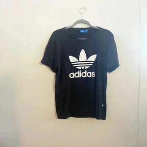 Adidas‎ black trefoil logo tshirt